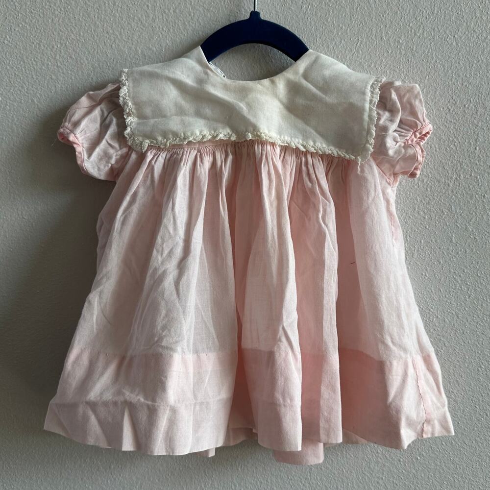Vintage Carousel baby girl Pink dress